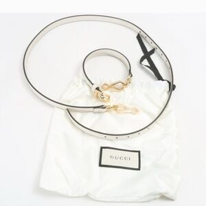 Gucci Cream Leather Shoulder Bag Strap